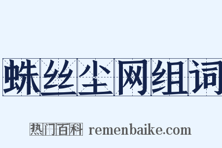 蛛丝尘网组词是什么意思的图片